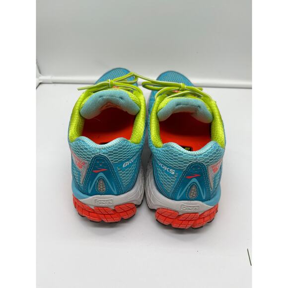 Brooks Ravenna 5 White Neon Pink Blue Running Walking Athletic Shoes Womens 9.5 - Picture 6 of 7